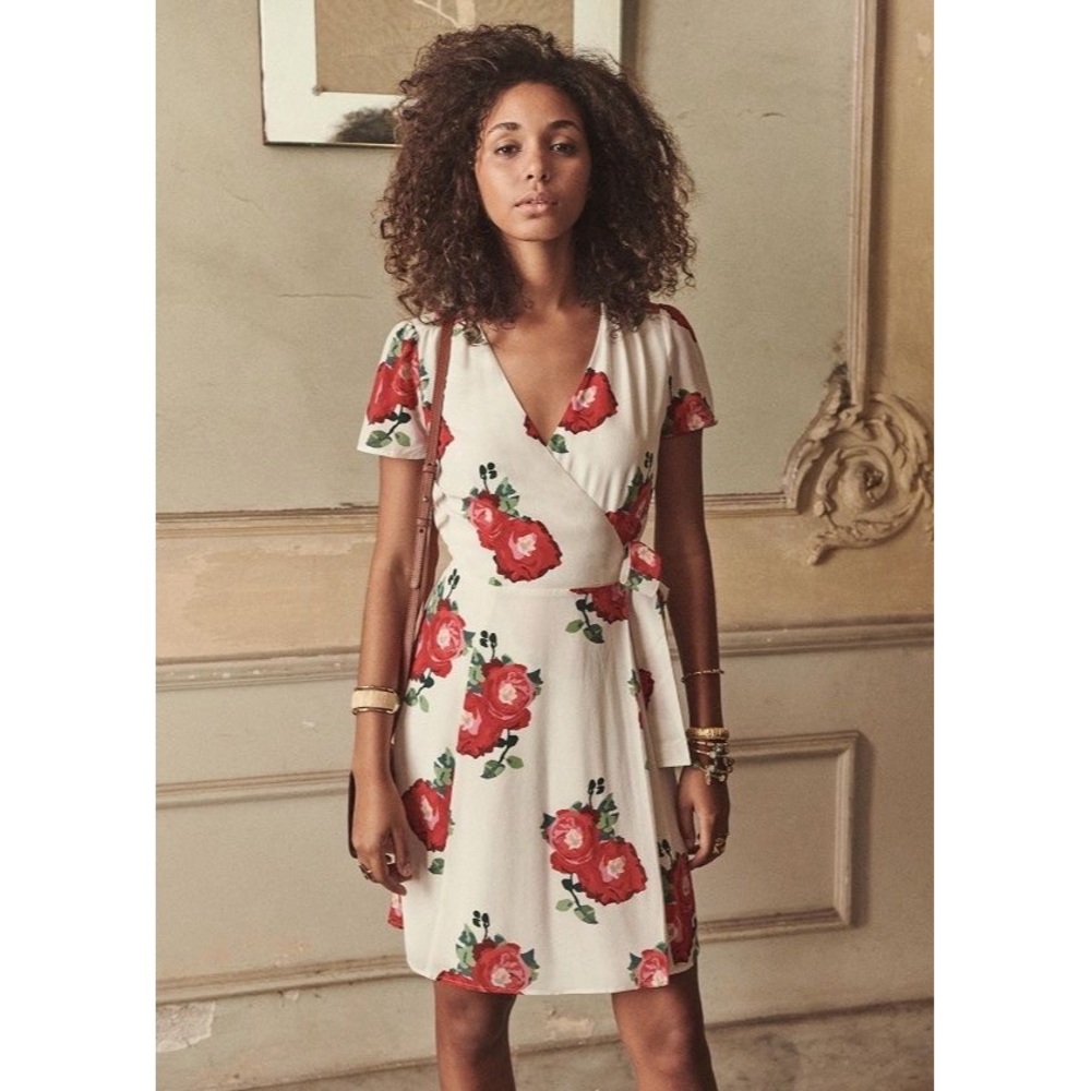 Sezane Anastasia Dress in Peonie print